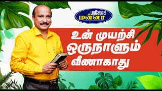 உன் முயற்சி ஒருநாளும் வீணாகாது  Paraloga Manna  BroSRJeyaseelan  26092024 [upl. by Rhodes]