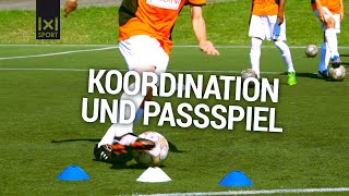 Passtraining für JugendFußballtraining  Passschleife  Fußballübung mit Ingo Anderbrügge [upl. by Sedrul]