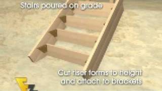 How to build concrete stairs the easy way [upl. by Nannerb]