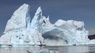 iceberg crashing in Diskobay Greenland [upl. by Bravar]