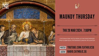 Maundy Thursday Mass 2024 – Catholic Mass Today Live Online [upl. by Noral]