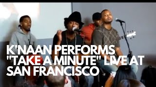 Knaan performs quotTake a Minutequot live at San Francisco [upl. by Ainnat]