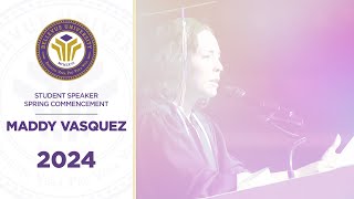 Bellevue University 2024 Spring Commencement Student Speaker Maddy Vasquez [upl. by Renelle112]