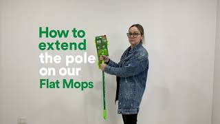 How To Extend Handle  Flat Mops [upl. by Aisirtap]