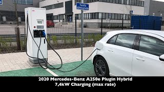 MercedesBenz A250e Plugin Hybrid  74kW Charging AC max rate [upl. by Wei]