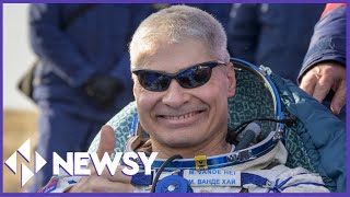 US Astronaut Ends Record 355Day Spaceflight [upl. by Piggy]