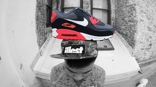 NIKE AIR MAX 90 Black  Anthracite  Crimson [upl. by Penman]