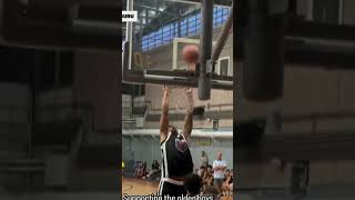 13YearOlds Dunk Shatters Backboard  StadiumClubhouse Basketball NBAprospect NBA [upl. by Firahs]