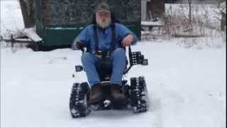 TracFab Tracked Wheelchair  Through Snow [upl. by Anatnas]