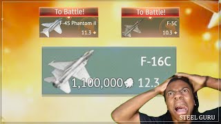 The madness GRIND for F16C using F5C F4S Phantom II UNIQUE moments at TOP TIERS [upl. by Ahcsat]