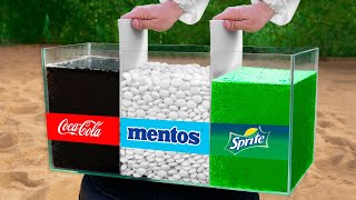 EXPERIMENT COCA COLA SPRITE AND MENTOS [upl. by Izogn527]