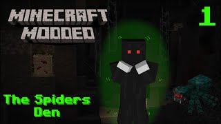 MODDED MINECRAFT EP 1 The Spiders Den [upl. by Hagep]