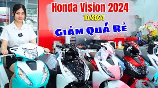 Honda Vision 2024  Giá Xe Vision mới nhất giữa Tháng 102024 [upl. by Eilla]