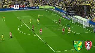 Norwich City vs Rotherham United Highlights  EFL Championship 2324  PES 21 [upl. by Coward]