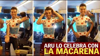 Fabio Aru celebró su victoria en el Tour bailando La Macarena  Diario AS [upl. by Studnia]