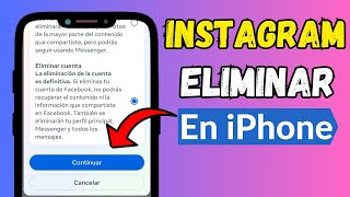 Como Eliminar Una Cuenta de INSTAGRAM en 2024 desde tu iPhone ✅ [upl. by Nnylorac429]