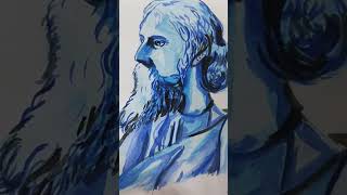 Rabindranath Tagore drawing manochrom painting art [upl. by Meadows]