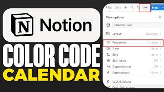 How To Color Code Calendar On Notion 2024 [upl. by Yellat]