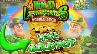 RARE GOLD POT amp HUGE BONUSES  Wild LepreCoins Double Luck [upl. by Llennhoj209]