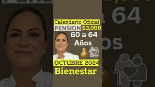 CALENDARIO por LETRA PENSION 60 a 64 AÑOS📅NUEVAS FECHAS de REGISTRO ADULTAS MAYORES🧓PAGO BIENESTAR💰 [upl. by Marleah]