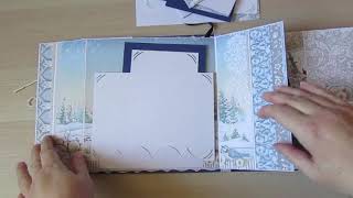 Stamperia Winter Tales mini album [upl. by Aneekahs]