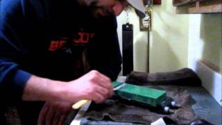 gssixgun Coticule 1 stone honing part 1wmv [upl. by Aklim]