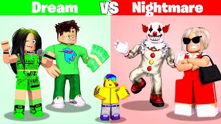 Roblox DREAM Family vs NIGHTMARE Family 😴🤡 [upl. by Fae]