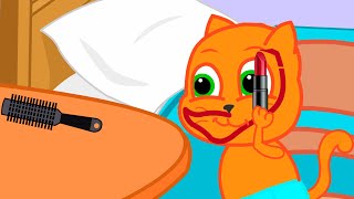 Cats Family in English  Grimace In Lipstick Cartoon for Kids [upl. by Byrann314]