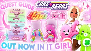 🧸NEW Update Out CARE BEARS In IT GIRL QUEST GUIDE ALL Gold Bear Locations CUTE NEW ITEMS Roblox [upl. by Michele]