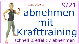 921💜37 min abnehmen mit Hantel Krafttraining  Oberkörper Beine Bauch und Po für Geübte [upl. by Alusru]