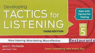 Tactics for Listening Third Edition Developing Unit 5 Restaurants [upl. by Eninahs]