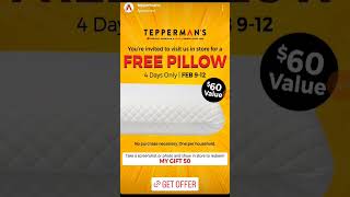 free pillow from Teppermans freepromotion freeproduct canadadeals canada [upl. by Llatsyrc]