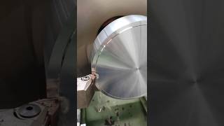 Machining steel flange and making nice chips on Cazeneuve lathe asmr machine facing machinist [upl. by Hyps]