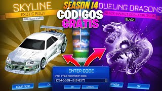 TESTANDO NOVOS CÓDIGOS E HACKS GRÁTIS DA SEASON 14 DE ROCKET LEAGUE [upl. by Delcine544]