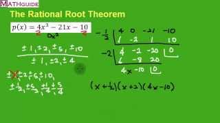 The Rational Root Theorem [upl. by Tracie]