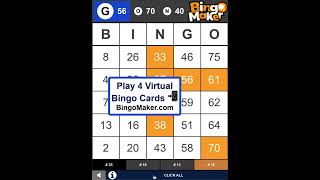 Play up to 4 virtual bingo cards on your phone tablet and desktop [upl. by Esyak]