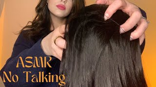 ASMRBrain Melting Hair Play for Stress Relief Scalp Massage Brush Trim amp Scratching [upl. by Dawkins]