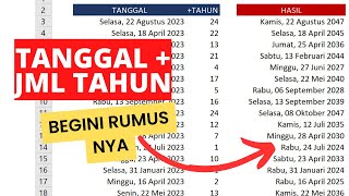 Tips Excel Menambahkan Jumlah Tahun ke Tanggal [upl. by Adela]