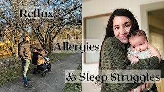 Life with a 2 month old Navigating Reflux Allergies and Independent Sleeping chatty vlog [upl. by Ozneral]