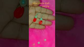 Diy cowri shell earrings😱shorts Nahidcrafter 123trendingshorts shortfeed youtube viralvideo [upl. by Naras]