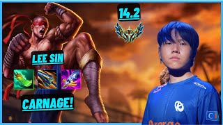 KC BO LEE SIN VS RENGAR JGL DOUBLE KILL CARNAGE  EUW CHALLENGER  PATCH 142 [upl. by Nasya]