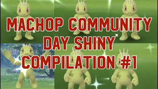 MACHOP COMMUNITY DAY SHINY POKEMON COMPILATION 1 2021 SO MANY GREEN MACHOP Pokemon Go shorts [upl. by Nileuqaj]