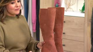 Dolce Vita Suede Knee High Boots  Fynn on QVC [upl. by Arahc446]