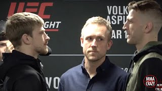 UFC London Volkov vs Aspinall Media Day Face Off Highlights [upl. by Enelrahc]