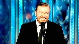 Ricky Gervais Golden Globes 2014 [upl. by Nylteak394]