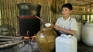 Rice Wine Making Process  How to Ferment Mix amp Prepare Yeast  Solo Survival [upl. by Ran]