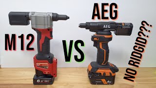 18v AEG Rivet Gun Review How does it compare to the Milwaukee M12 Rivet Gun [upl. by Beatrice]