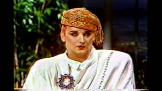 Boy George  First time with Johnny Carson cc 1984 [upl. by Darken]