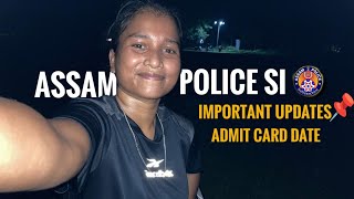 NOTICE For SI Written Exam 2024ADMIT DATE 📅Most Important Updates🛑assampolice admitcard [upl. by Annaillil]