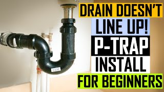 PTrap Installation Drain Doesnt LINE UP with Bathroom Sink Pipe  2022 [upl. by Averil]